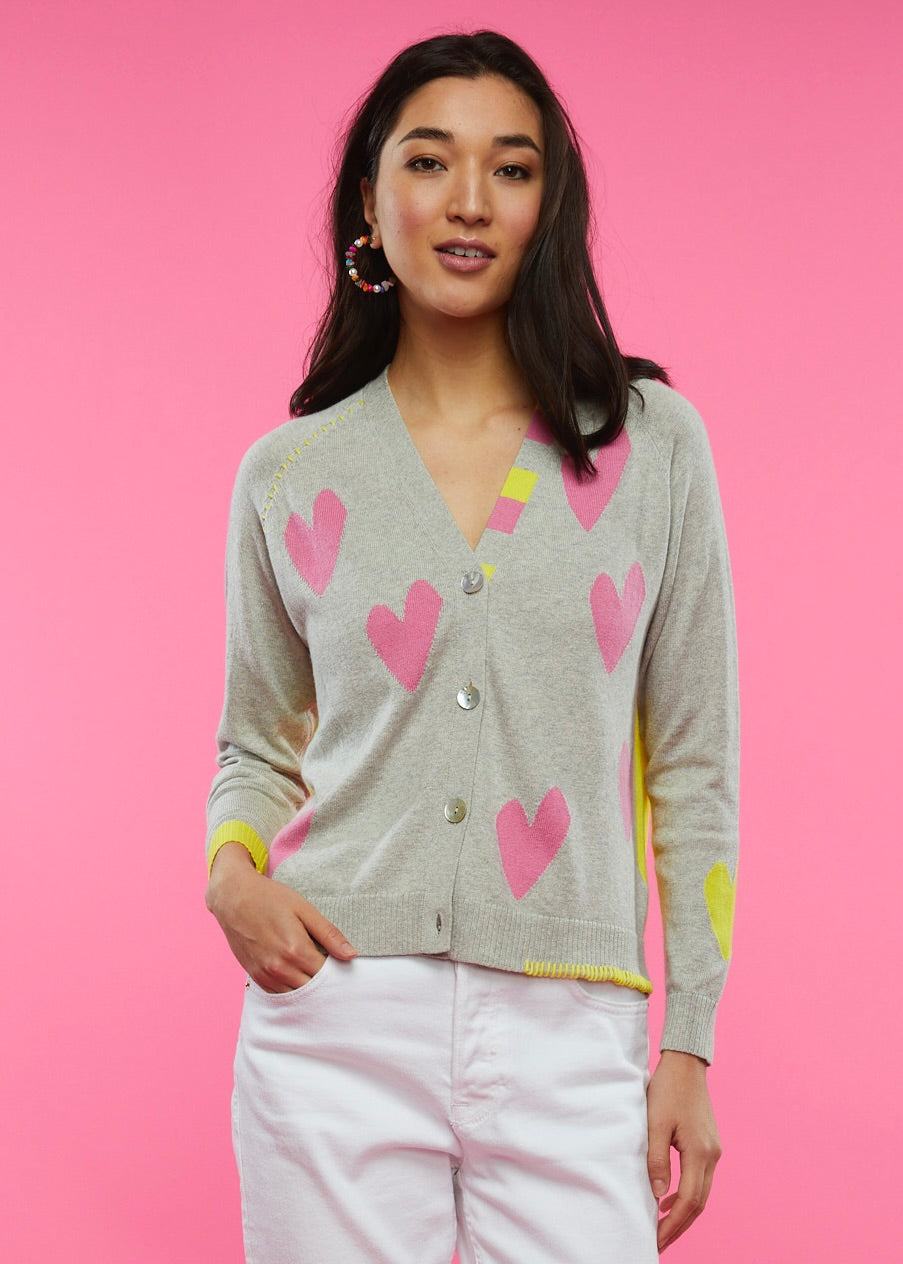 Hearts Cardigan Sweater
