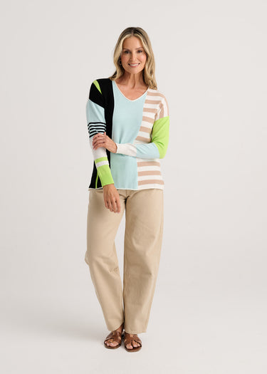 Contrast Sweater