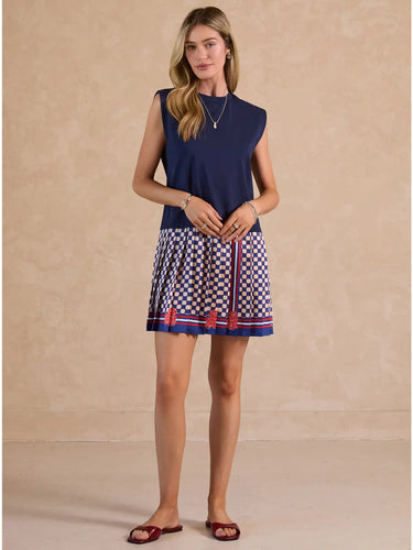 Sleeveless Print Bottom Dress