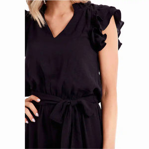 Amethyst Flutter Sleeve Jumpsuit