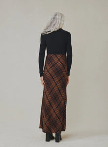 Side Slit Bias Maxi Skirt