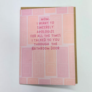 Bathroom Door Mothers Day Card