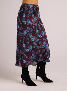 Bias Floral Midi Skirt