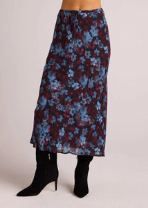 Bias Floral Midi Skirt