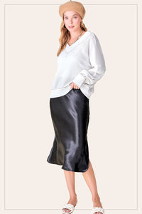 Flowy Satin Skirt