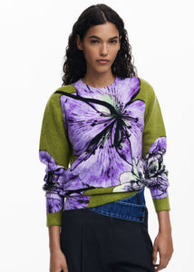 Bold Flower Sweater