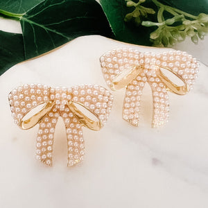 Pearl Bow Earring