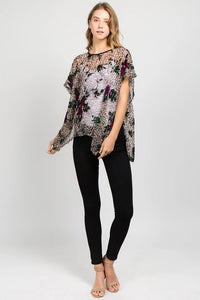 Burnout Floral Top