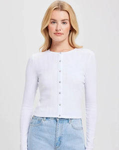 Pointelle Crop Cardi