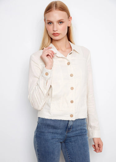 Foiled Linen Blend Jacket