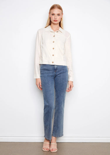 Foiled Linen Blend Jacket