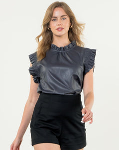 Vegan Ruffle Top