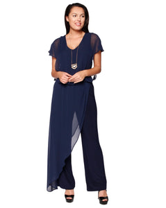 Chiffon Overlay Jumpsuit