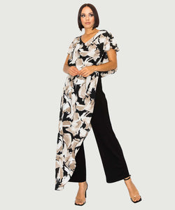 Chiffon Overlay Jumpsuit