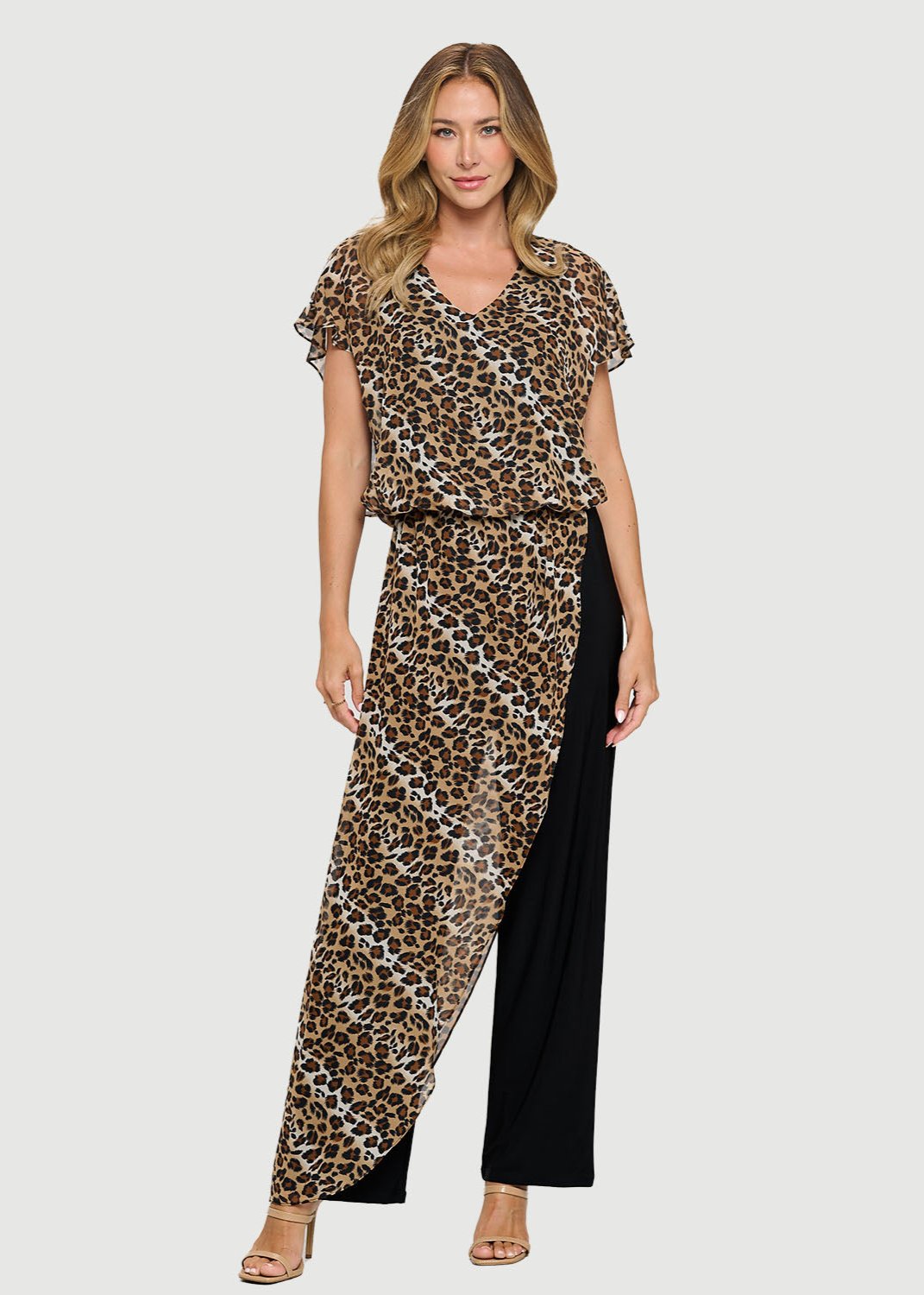 Chiffon Overlay Jumpsuit