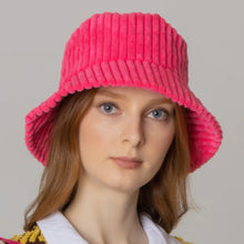 Load image into Gallery viewer, Solid Corduroy Bucket Hat
