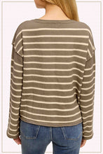 Load image into Gallery viewer, Striped Crew Sweater
