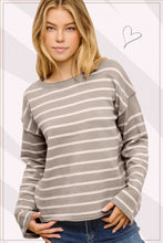 Load image into Gallery viewer, Striped Crew Sweater
