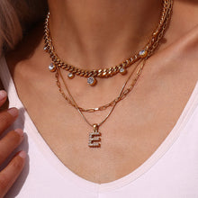 Load image into Gallery viewer, Chunky Chain + CZ Drops Necklace
