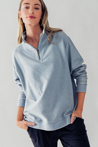 Vintgae Wash Quarter Zip
