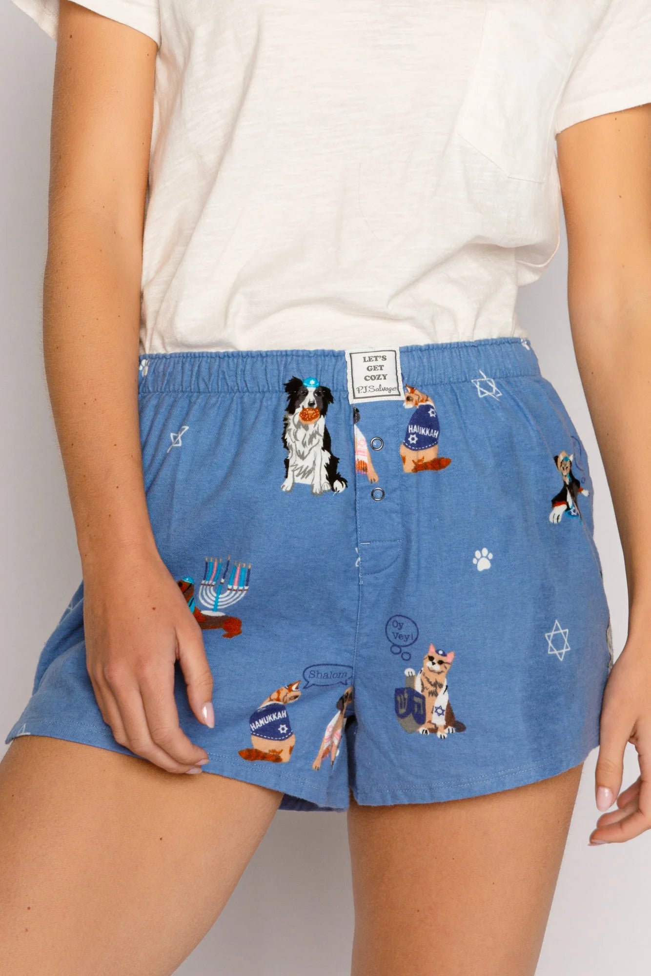 Denim Flannel Shorts