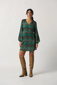 V-Neck Print Dress