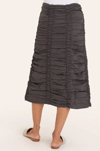 Double Shirred Panel Skirt