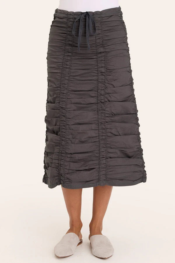 Double Shirred Panel Skirt