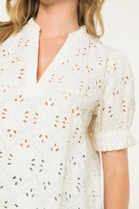 Eyelet Detail Top