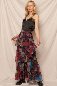 Floral Tiered Skirt