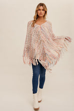 Load image into Gallery viewer, Fringe Cable Poncho
