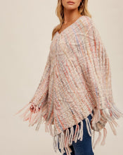 Load image into Gallery viewer, Fringe Cable Poncho
