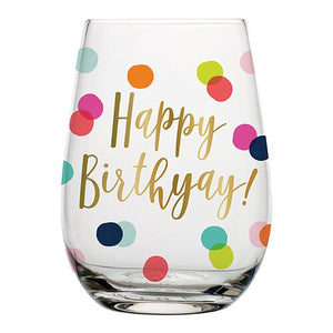 Happy Birthyay Wine Glass