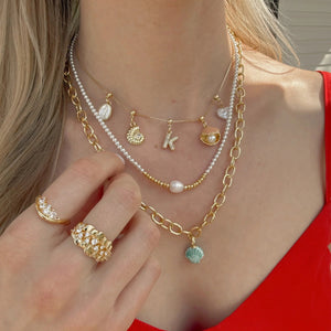 Pearl Heart Grip Charm
