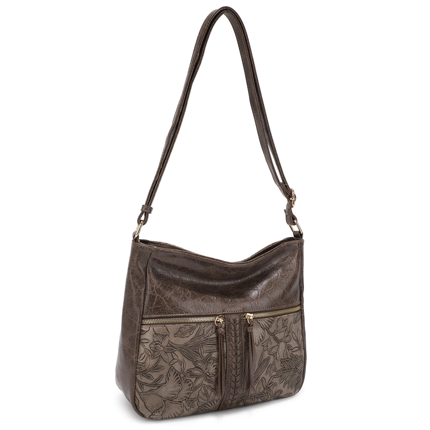 Tooled Hobo Bag