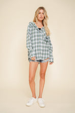 Load image into Gallery viewer, Plaid Button Down + Hoodie
