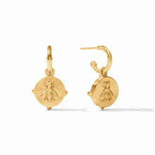 Load image into Gallery viewer, Honeybee Hoop + Charm Earring
