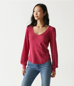 Ida Puff Sleeve Thermal Tee