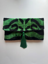 Load image into Gallery viewer, Silk Velvet Ikat Clutch
