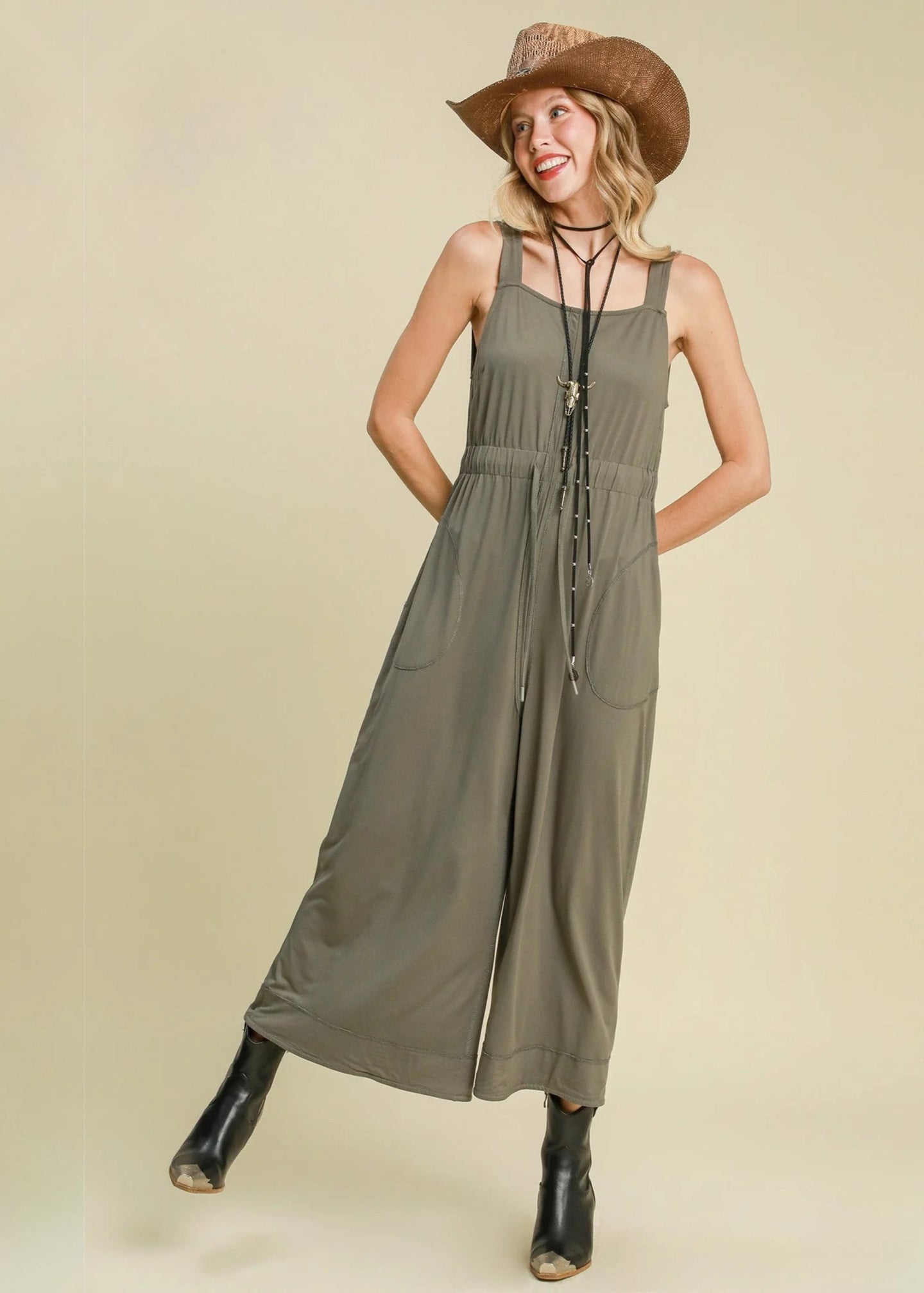 Cropped Leg Jumpsuit