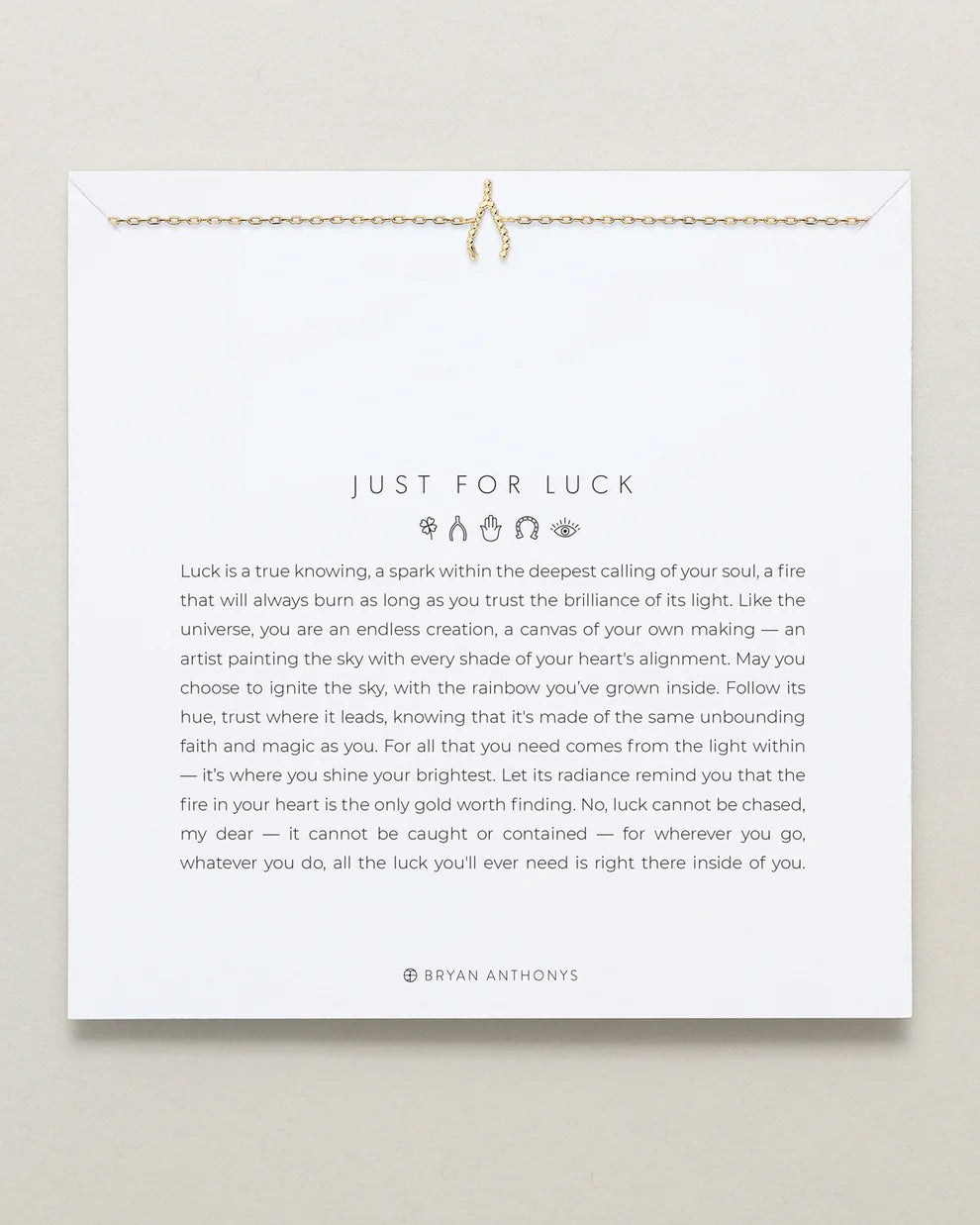 Just For Luck Wishbone Bracelet