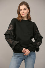 Load image into Gallery viewer, Lace Frill Sweater
