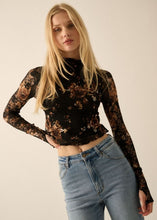 Load image into Gallery viewer, Lace Mock Neck Top
