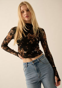 Lace Mock Neck Top