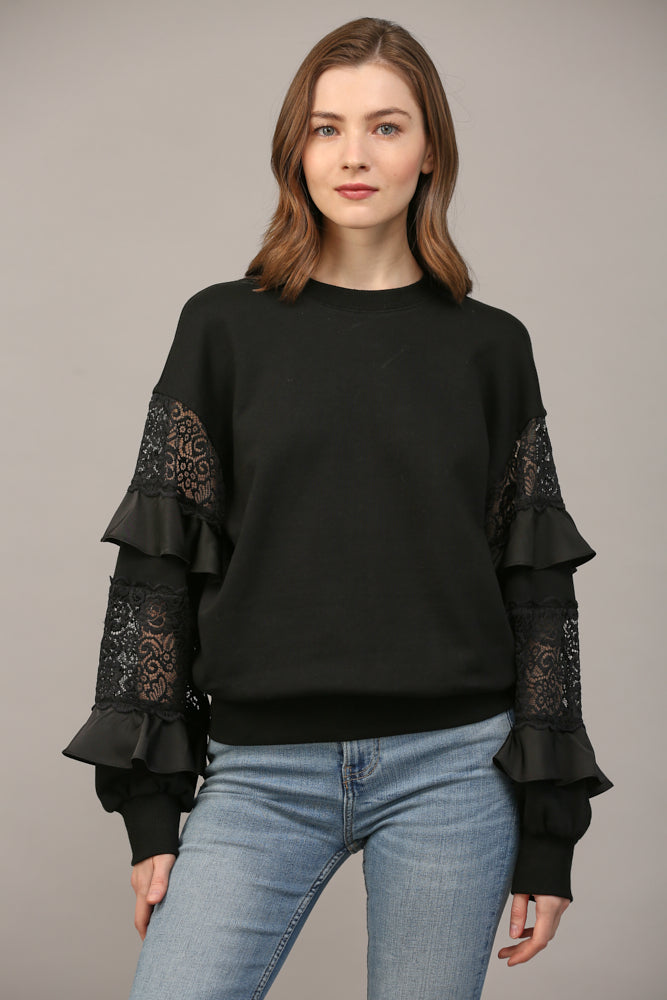 Lace Frill Sweater