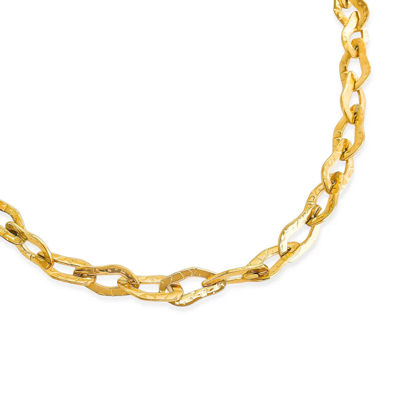 Long Hammered Necklace