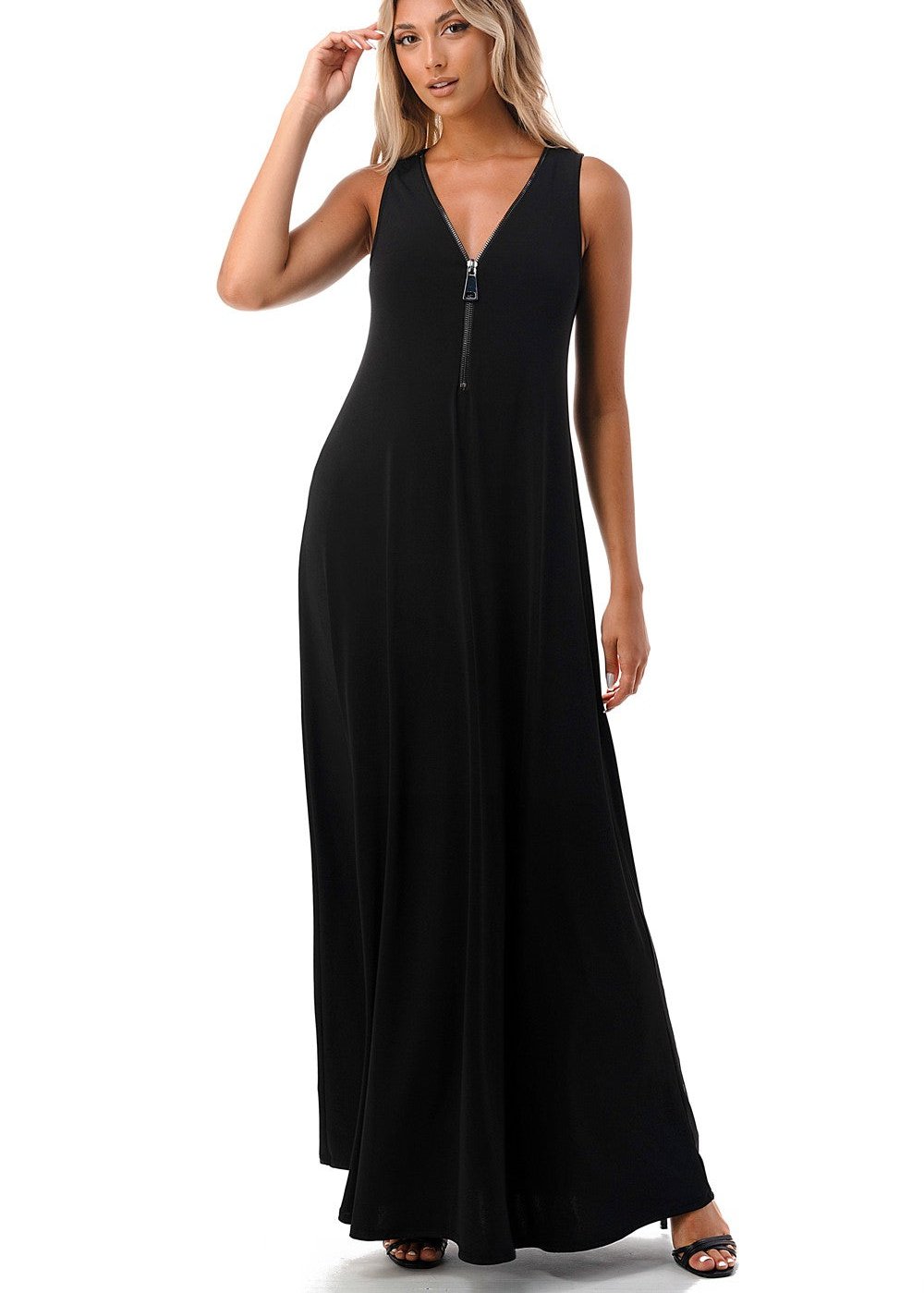 Zipper Maxi Dress