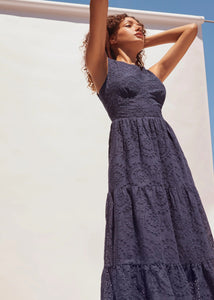 Eyelet Midi Dress