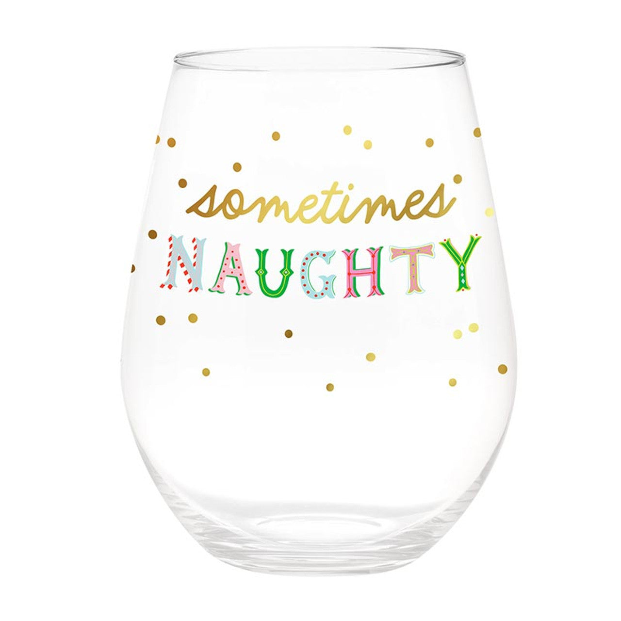 Naughty/Nice Stemless Glass