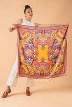 Load image into Gallery viewer, Satin Square Paisley Scarf
